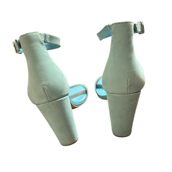 White House Black Market Suede Teal Ankle Strap 3 1/2” Heels , new w tags - Picture 11 of 13